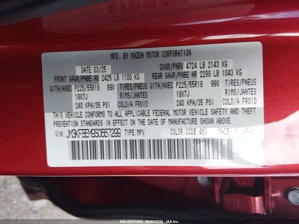 2025 MAZDA CX-5 2.5 S PREMIUM PLUS
