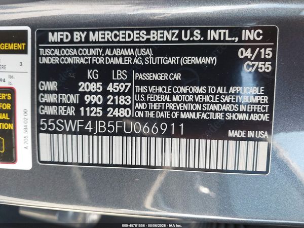 2015 MERCEDES-BENZ C 300 Base