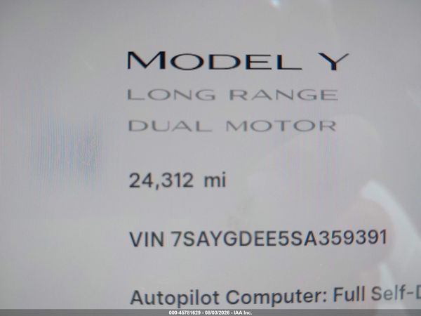 2025 TESLA MODEL Y
