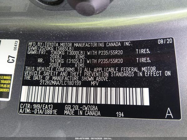 2020 LEXUS RX 350 350 Premium