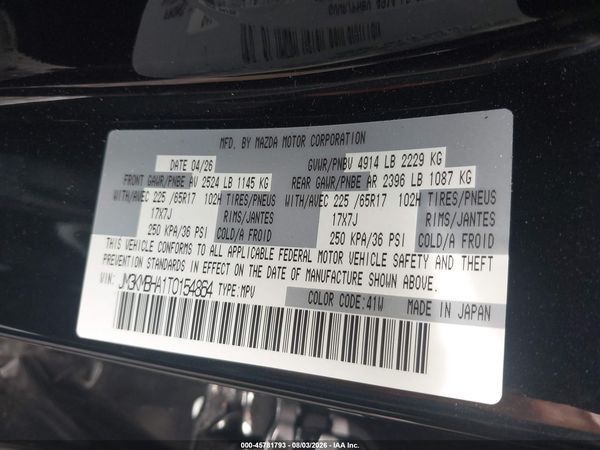 2026 MAZDA CX-5 2.5 S SELECT