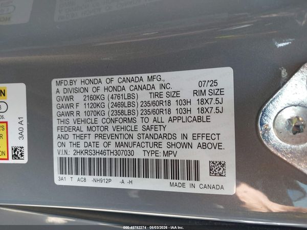 2026 HONDA CR-V EX 2WD