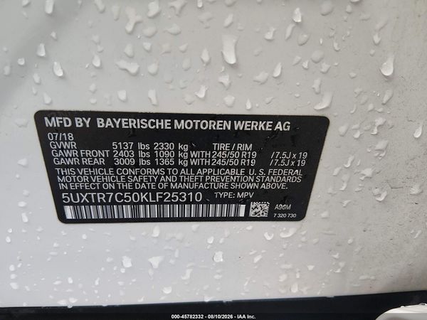 2019 BMW X3 SDRIVE30I
