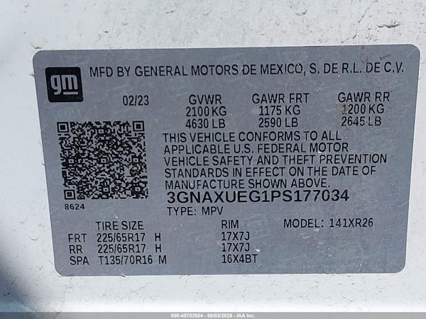 2023 CHEVROLET EQUINOX AWD LT — I9