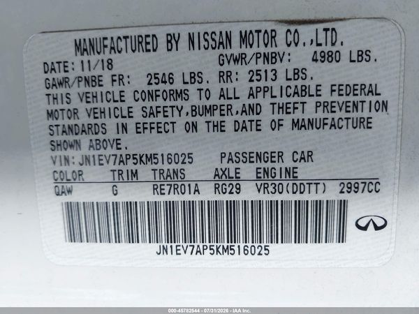 2019 INFINITI Q50 3.0T LUXE