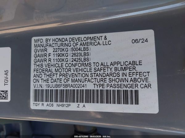 2024 ACURA TLX A-SPEC PACKAGE