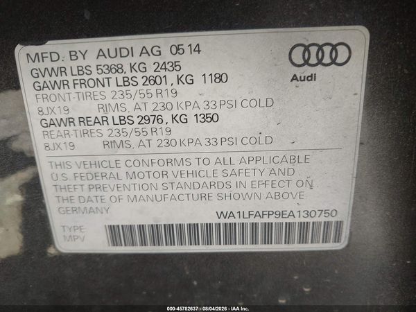 2014 AUDI Q5 2.0T PREMIUM