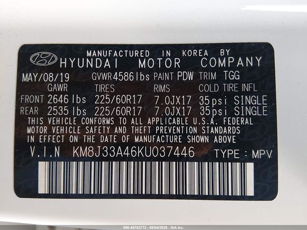 2019 HYUNDAI TUCSON VALUE