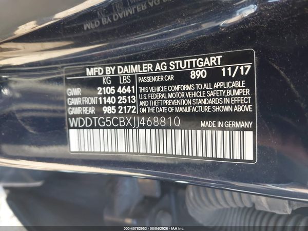 2018 MERCEDES-BENZ AMG GLA 45 4MATIC
