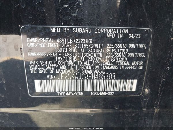 2023 SUBARU FORESTER SPORT