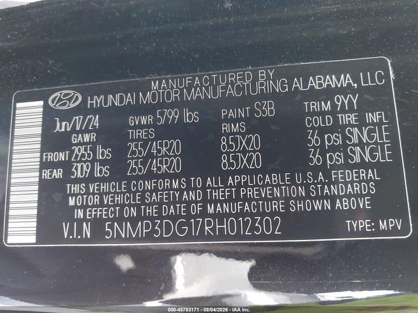 2024 HYUNDAI SANTA FE HYBRID LIMITED