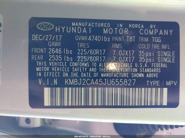 2018 HYUNDAI TUCSON SE