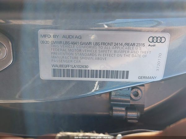 2020 AUDI A3