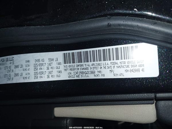 2016 JEEP CHEROKEE SPORT