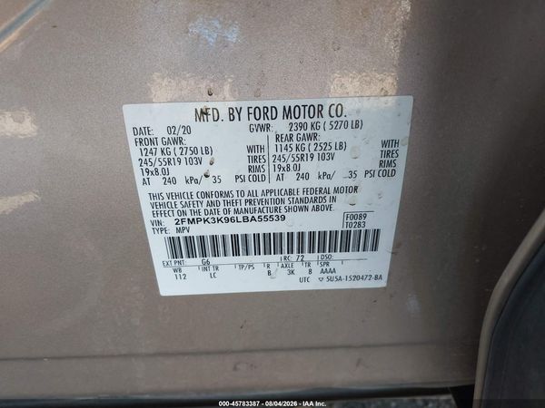 2020 FORD EDGE TITANIUM