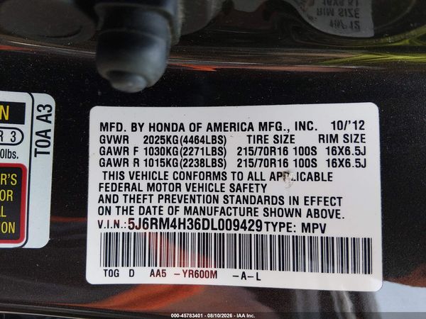2013 HONDA CR-V LX