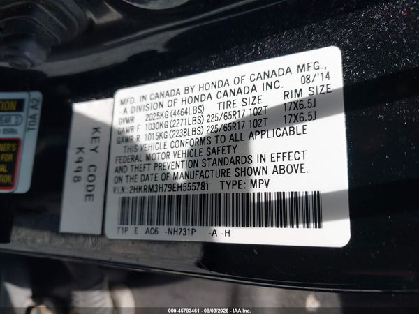 2014 HONDA CR-V EX-L