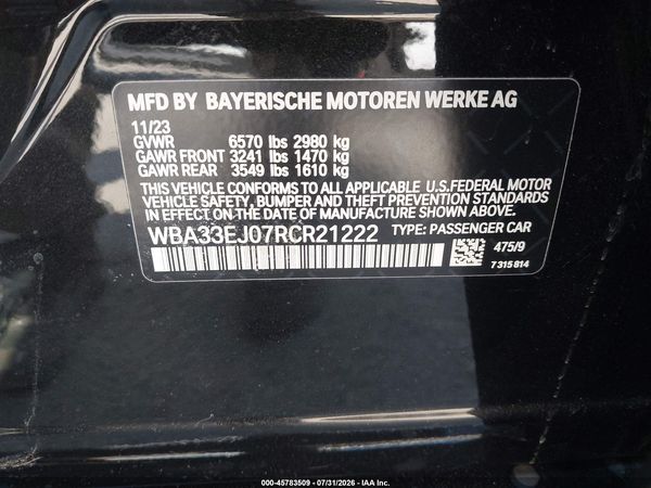 2024 BMW 760I XDRIVE