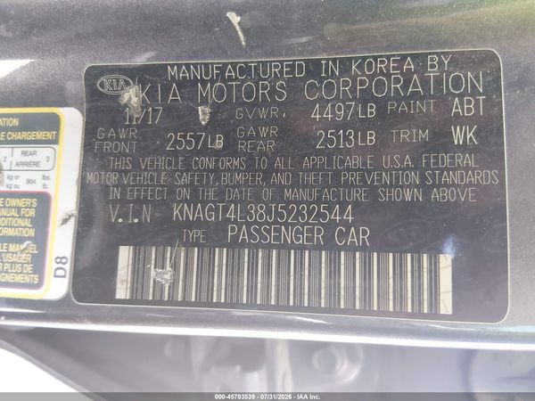 2018 KIA OPTIMA LX