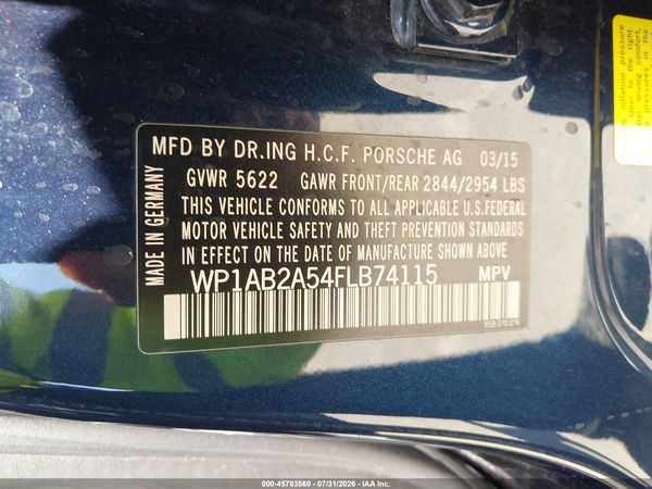 2015 PORSCHE MACAN S