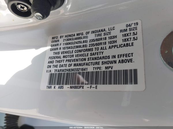 2019 HONDA CR-V EX-L