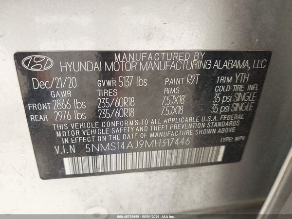 2021 HYUNDAI SANTA FE SE