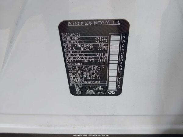 2021 INFINITI QX50 LUXE