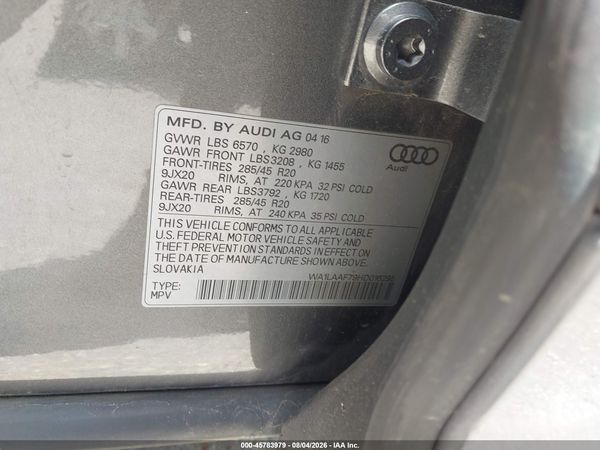 2017 AUDI Q7 3.0T PREMIUM