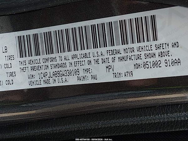 2016 JEEP CHEROKEE ALTITUDE