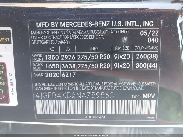 2022 MERCEDES-BENZ GLE 350 4MATIC