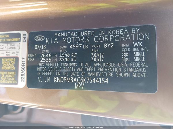 2019 KIA SPORTAGE LX