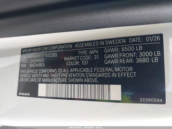 2026 VOLVO XC90 PLUG-IN HYBRID