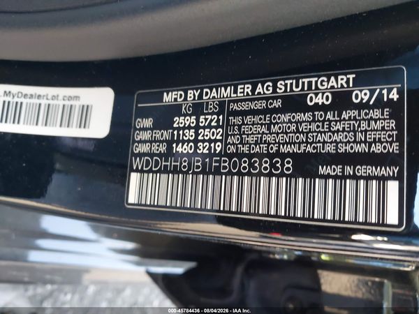 2015 MERCEDES-BENZ E 350 4MATIC