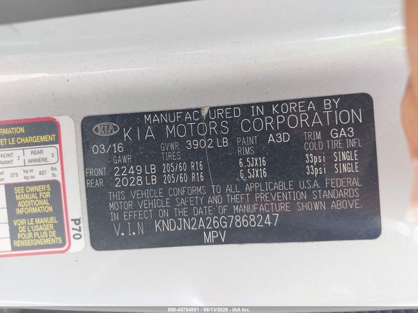 2016 KIA SOUL Plus