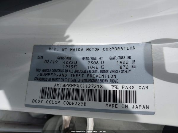 2019 MAZDA MAZDA3 PREFERRED PACKAGE