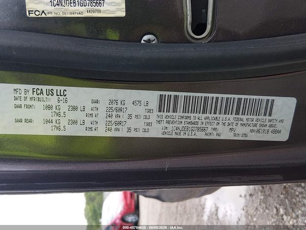 2016 JEEP COMPASS LATITUDE
