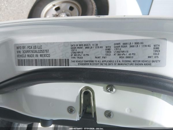 2020 RAM 1500 CLASSIC TRADESMAN  4X4 5'7 BOX