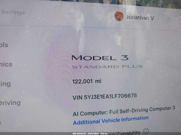 2020 TESLA MODEL 3
