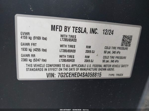 2025 TESLA CYBERTRUCK ALL-WHEEL DRIVE