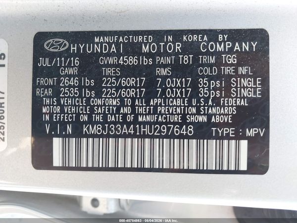 2017 HYUNDAI TUCSON SE