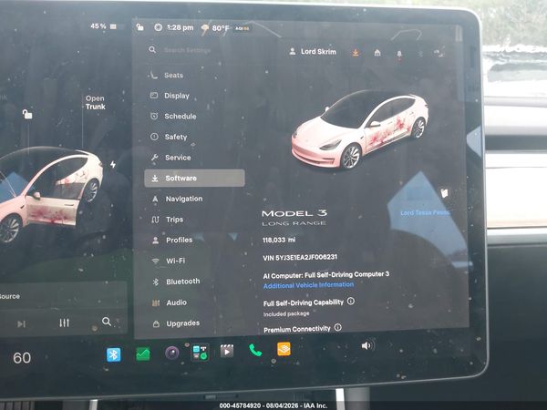 2018 TESLA MODEL 3 LONG RANGE/MID RANGE