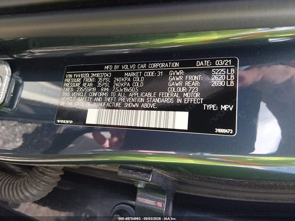 2021 VOLVO XC60 T5 INSCRIPTION