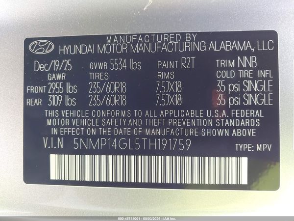 2026 HYUNDAI SANTA FE SE