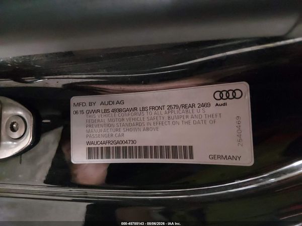 2016 AUDI S5 3.0T PREMIUM PLUS