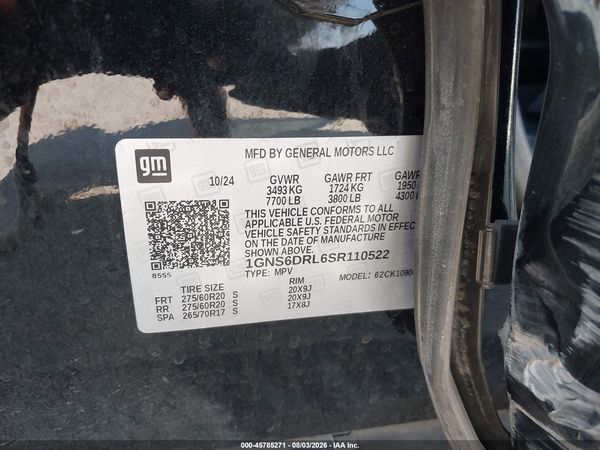 2025 CHEVROLET SUBURBAN 4WD Z71 — I9