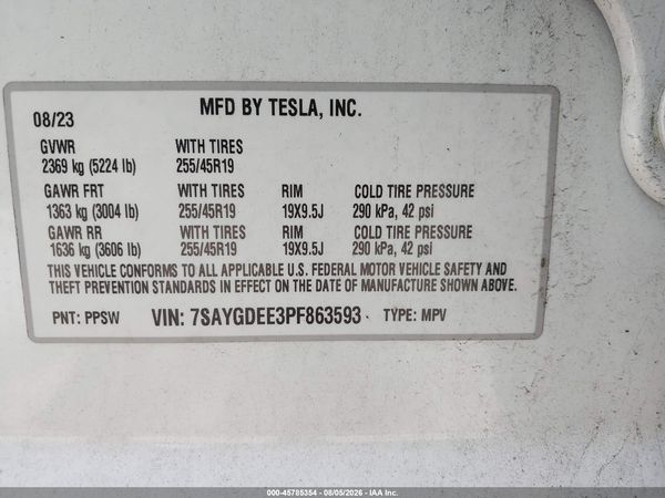 2023 TESLA MODEL Y