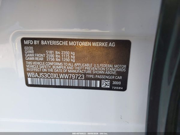 2020 BMW 540I XDRIVE