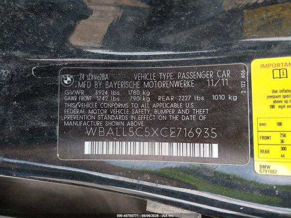 2012 BMW Z4 SDRIVE28I