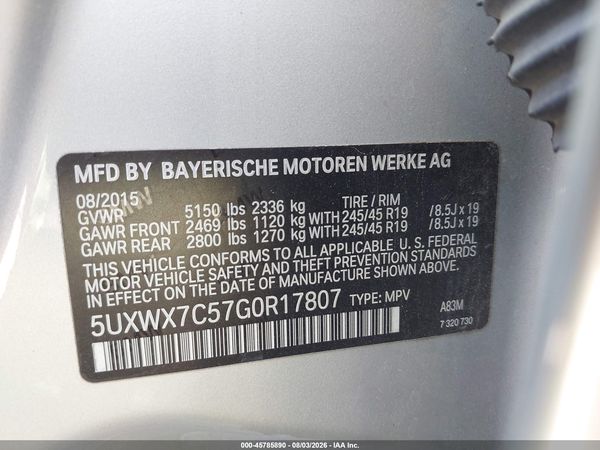 2016 BMW X3 XDRIVE35I