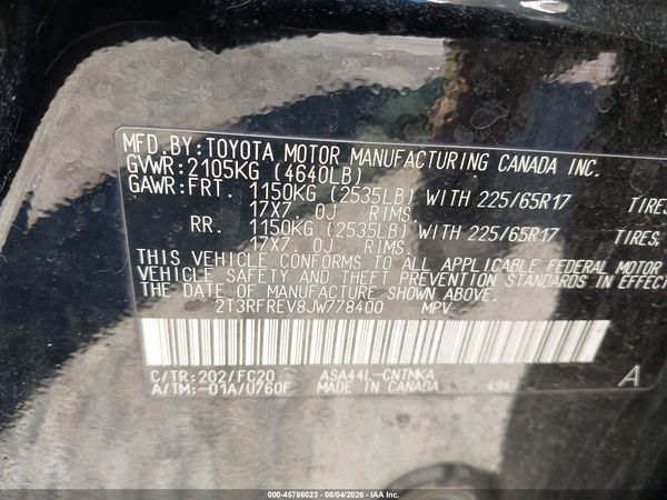 2018 TOYOTA RAV4 XLE